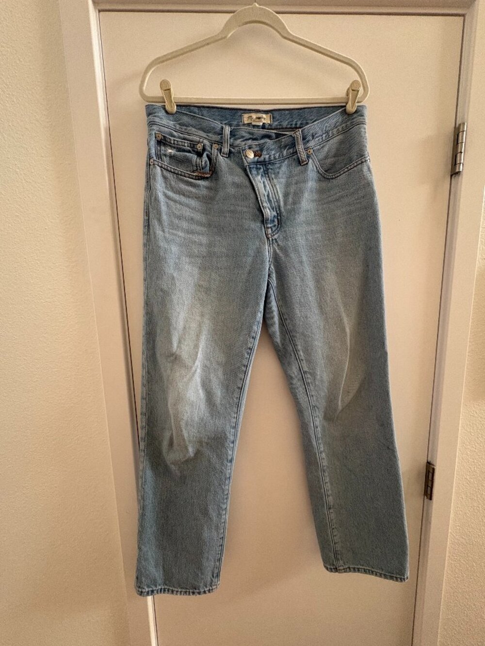 Madewell The Low Slung Straight Jeans Light Wash Relaxed Denim Pants EUC, 28
